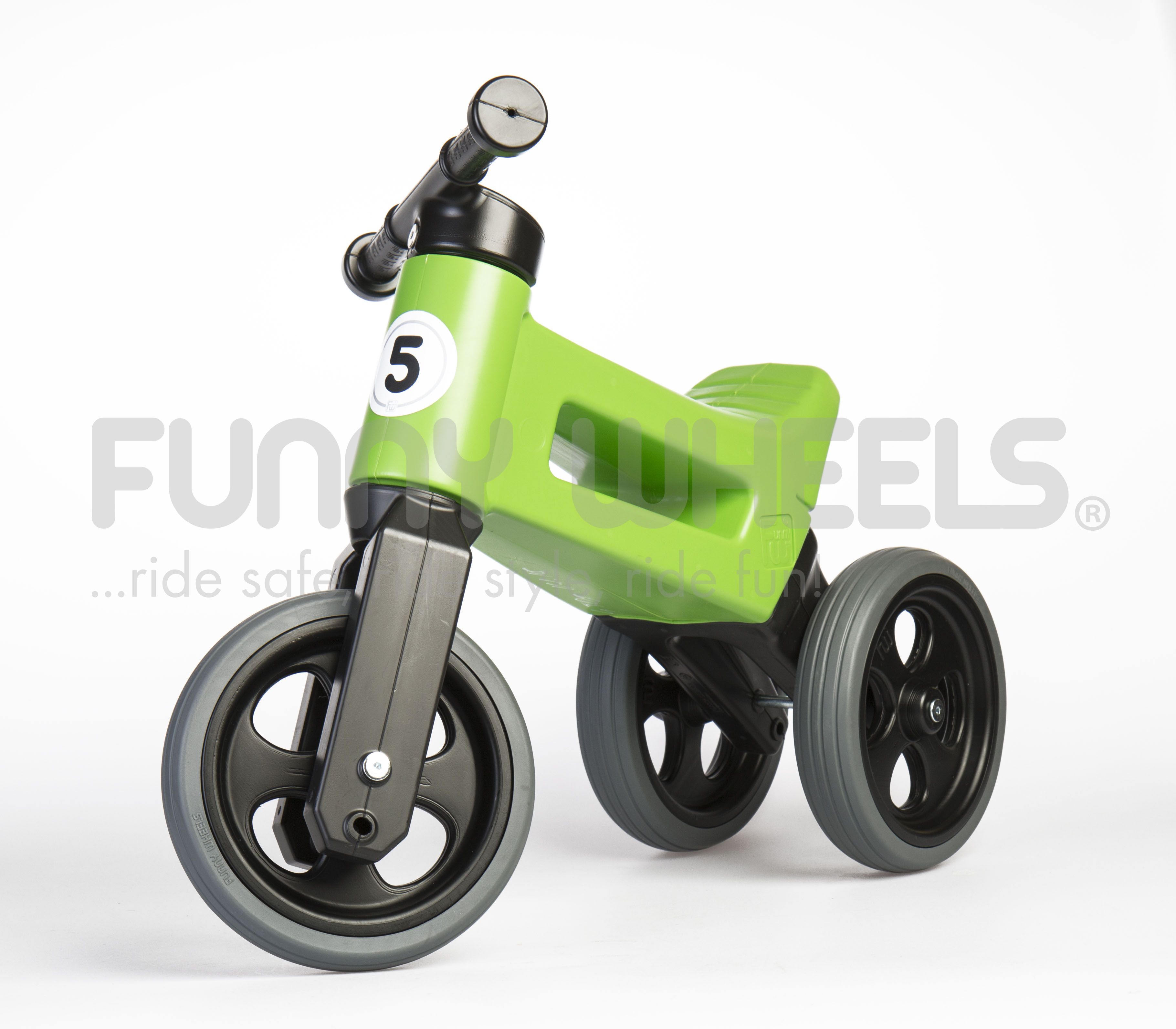 Odrážedlo FUNNY WHEELS Rider Sport 2v1 zelené s tichými koly