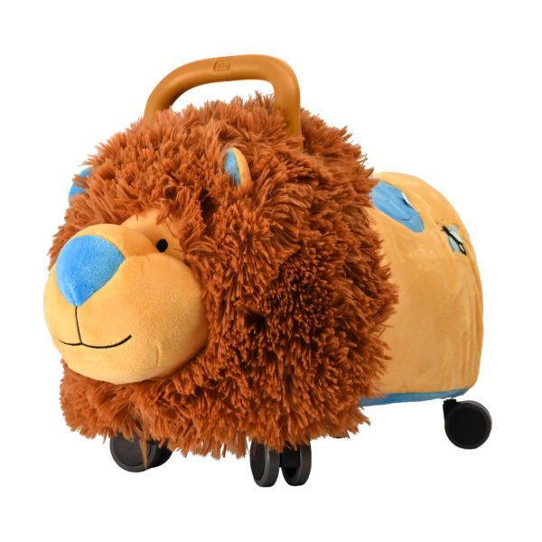 Odrážedlo FUNNY WHEELS Rider Ride-On lvíček plyšový modrý