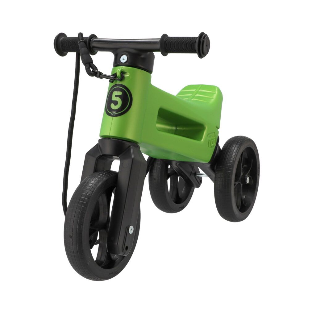 Odrážedlo FUNNY WHEELS Rider SuperSport 2v1 bílé s popruhem a tichými koly