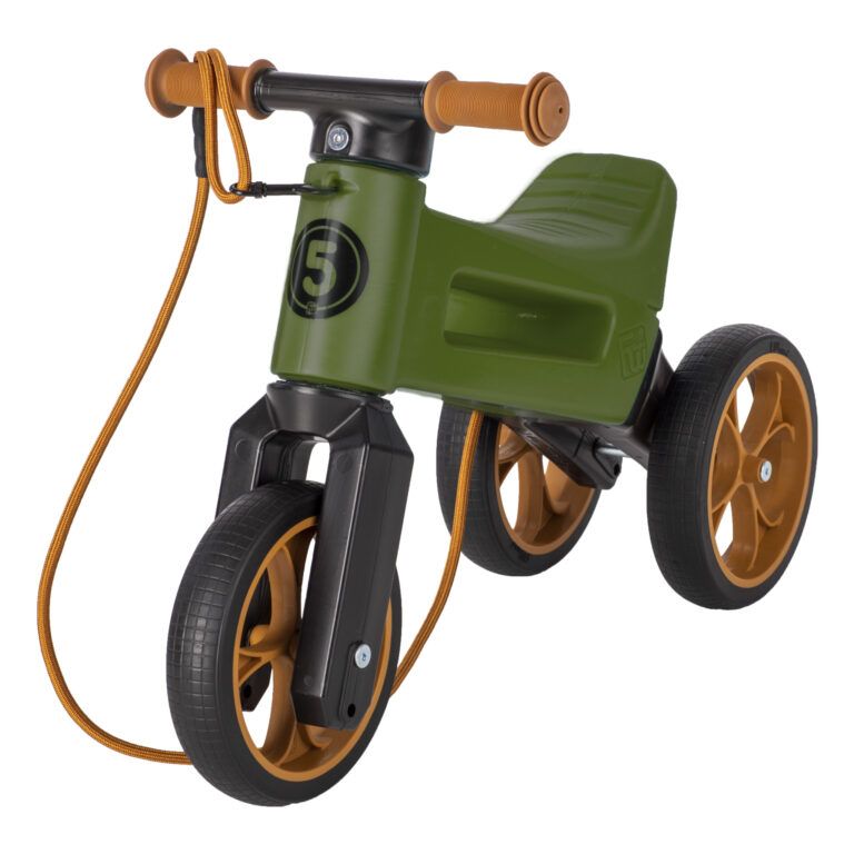 Odrážedlo FUNNY WHEELS Rider SuperSport 2v1 bílé s popruhem a tichými koly
